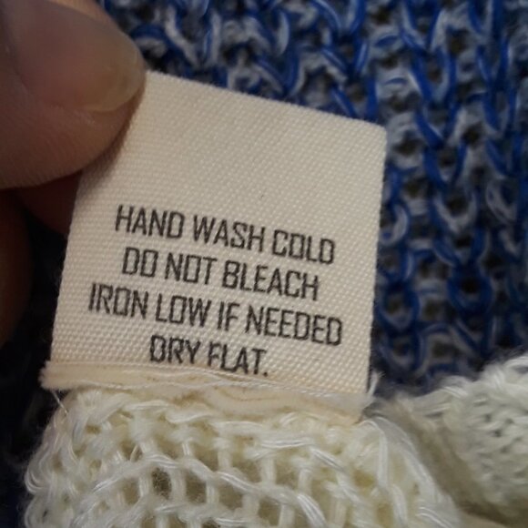 FIFTY Street Blue White Color Block Sweater - Picture 8 of 8